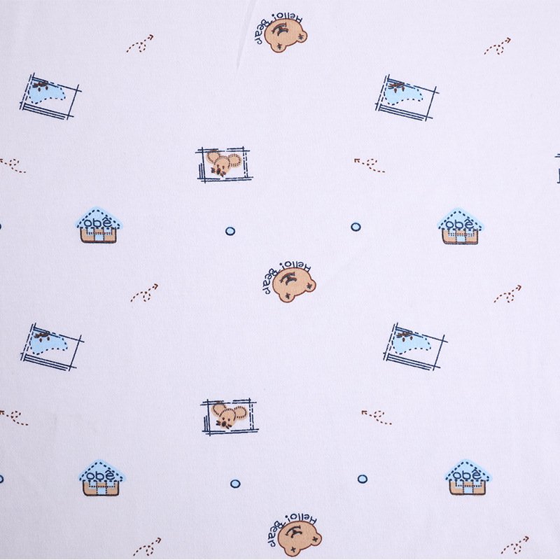 High Quality Custom Cartoon Bamboo Fiber Jersey Fabric for Baby Clothes