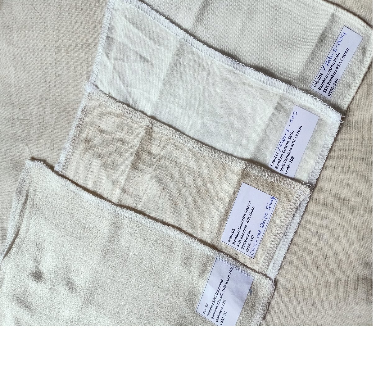 natural bamboo fabrics blended with linen and cotton ideal for making clothing designers and for making scarves