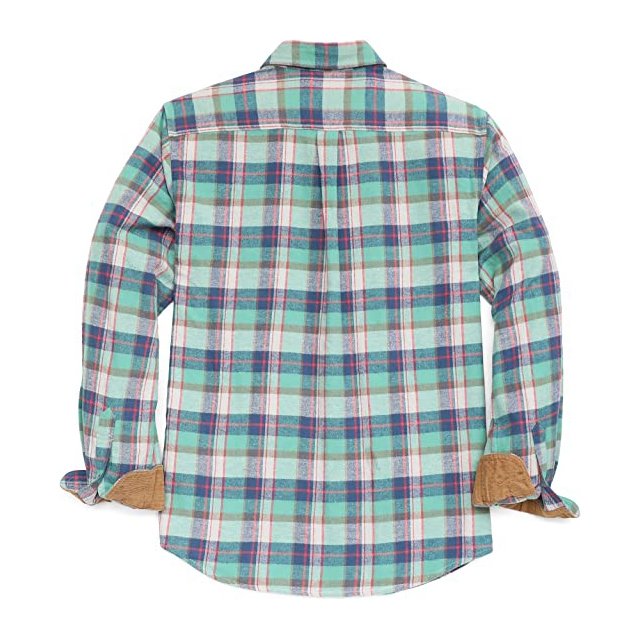High Quality Oversize Distressed Blue Plaid Flannel Shirts for Men Vintage Style with Custom Logo Wholesale Flannel Shirts