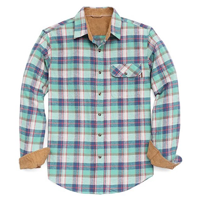 High Quality Oversize Distressed Blue Plaid Flannel Shirts for Men Vintage Style with Custom Logo Wholesale Flannel Shirts