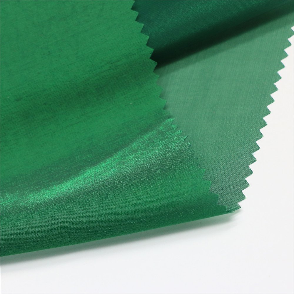 100% Polyester Fabric Breathable Custom Color Plain Bengaline Shimmer Fabric Organza