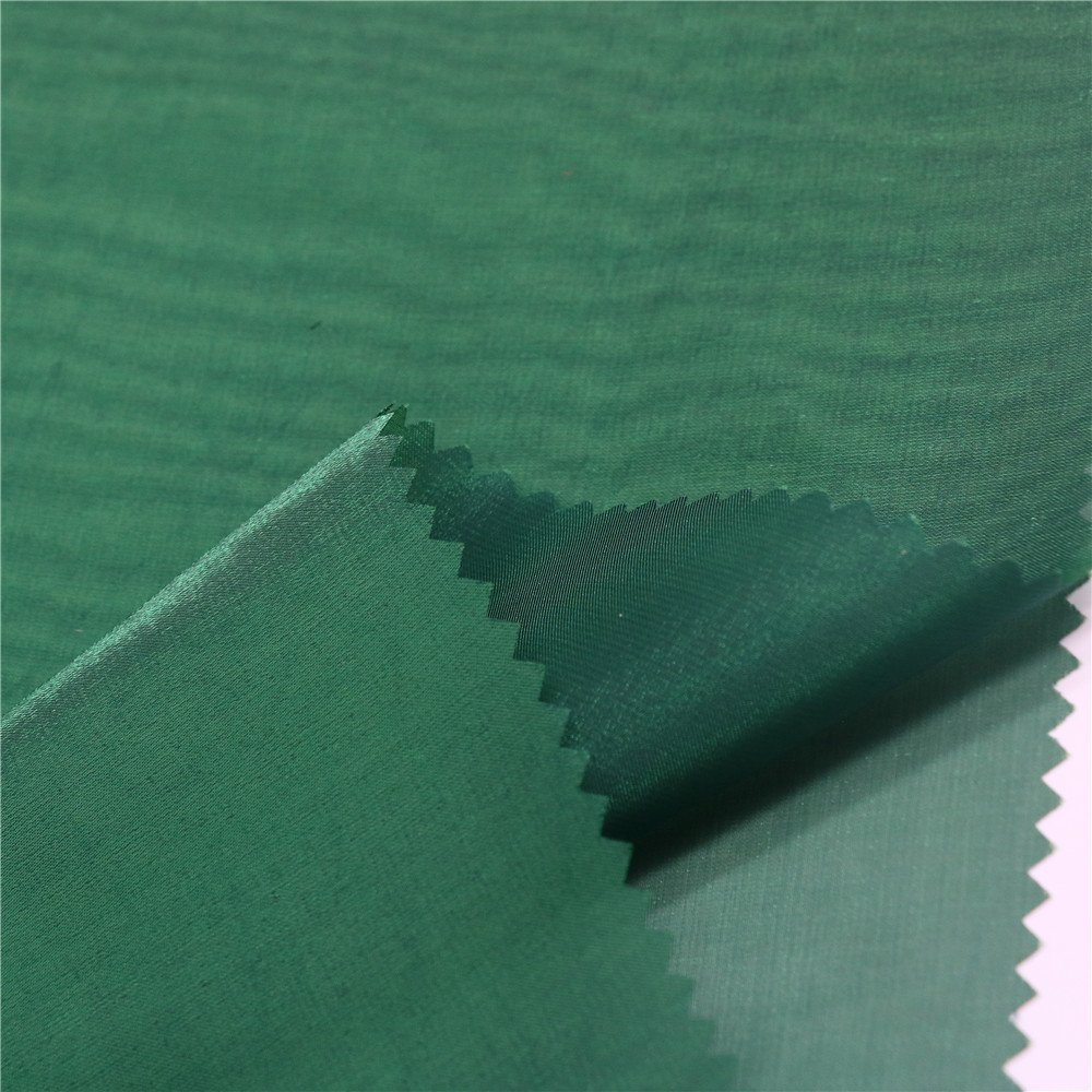 100% Polyester Fabric Breathable Custom Color Plain Bengaline Shimmer Fabric Organza