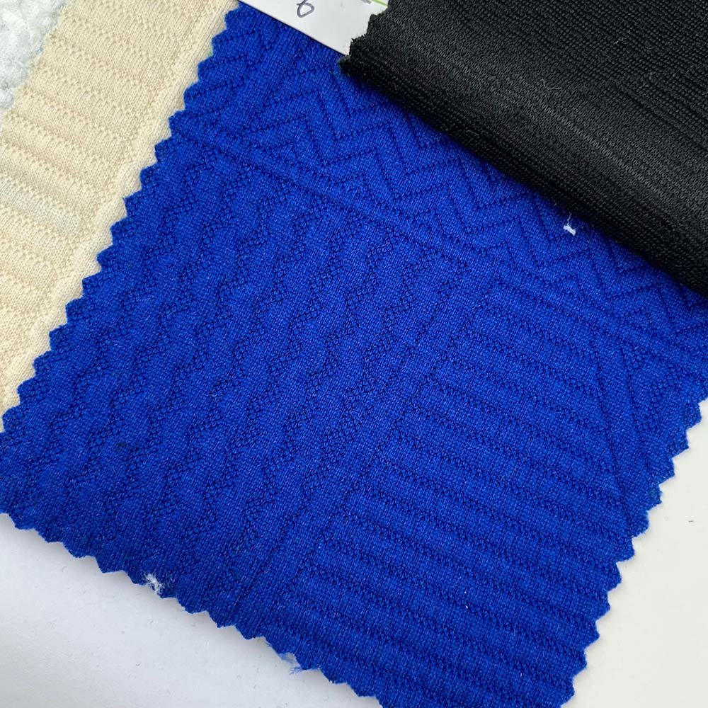 Soft Touch African Knit Jacquard Colorful 100 Polyester Fabric Dyed pants Dress Fabric Cheaper