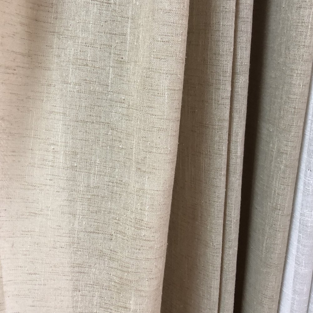 China Home Textile Fabric Manufacturer Solid Color Stripe Polyester Linen Sheer Pattern Upholstery and Curtain Fabrics