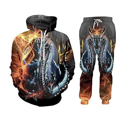2024 New WL Custom Fashion Animal 3D Digital Printed Pullover Men's Sweatshirt and Hoodie Set Hot Selling 2024 New Velour Fabric