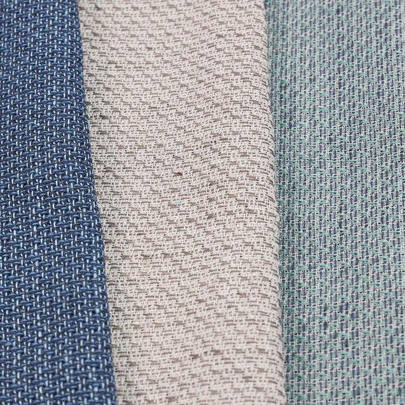 Textile design yarn dyed linen solid color poplin fabric for men and women shirts