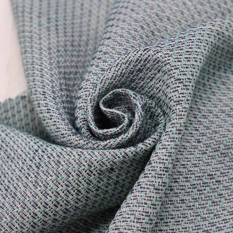 Textile design yarn dyed linen solid color poplin fabric for men and women shirts