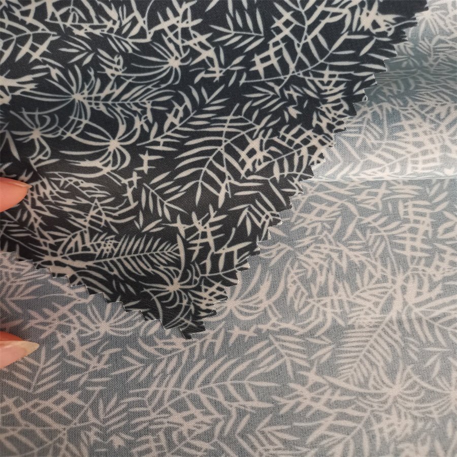 100% polyester pongee TPU printed laminated fabric for raincoat jackets