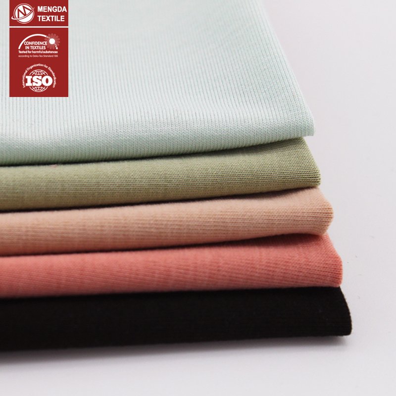 Environmental natural fiber cotton bamboo jersey knit fabric for underwear undershirt