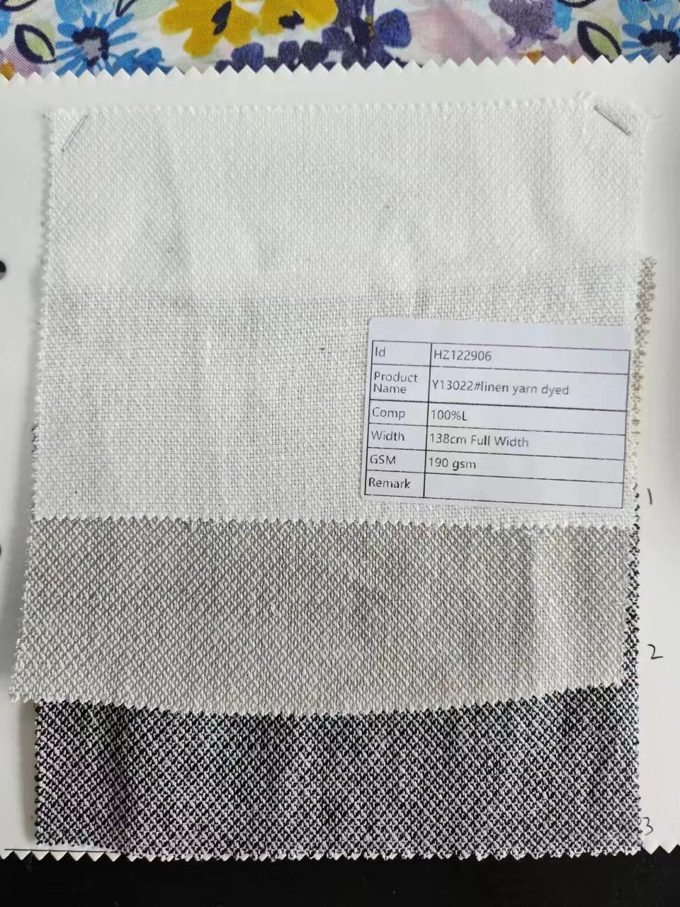 100 linen yarn dyed fabric for high quality garment