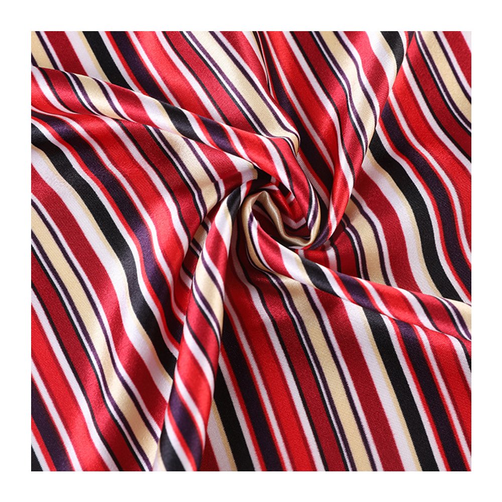 100% Polyester Fabric Polyester digital print Stretch Satin Silk Printed Fabric