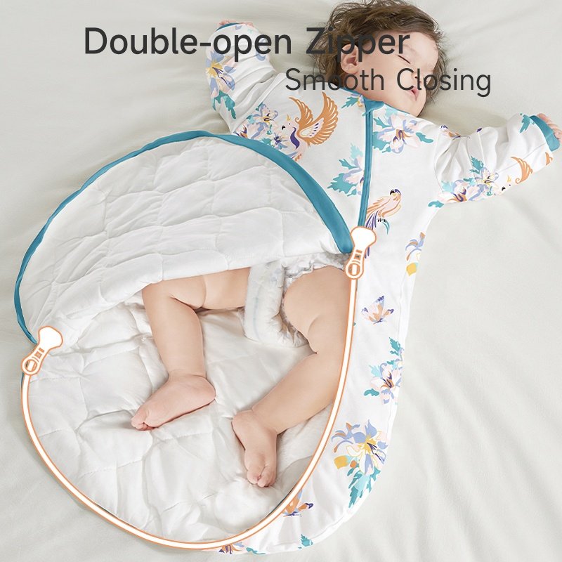 High Quality Baby Bamboo Fabric Cotton Winter Sleeping Suit Infant Kid's Constant Temperature Round Sleeping Bag