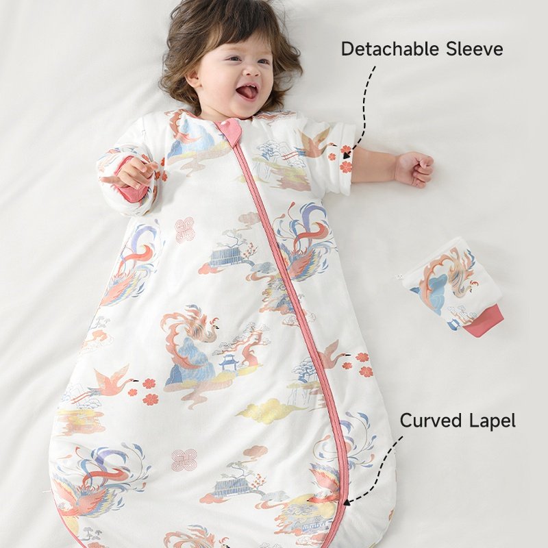 High Quality Baby Bamboo Fabric Cotton Winter Sleeping Suit Infant Kid's Constant Temperature Round Sleeping Bag