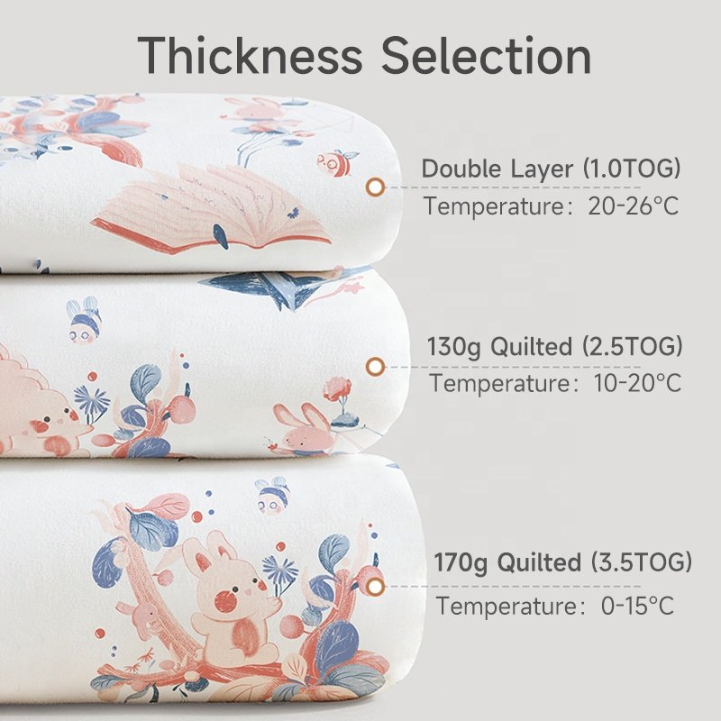 High Quality Baby Bamboo Fabric Cotton Winter Sleeping Suit Infant Kid's Constant Temperature Round Sleeping Bag
