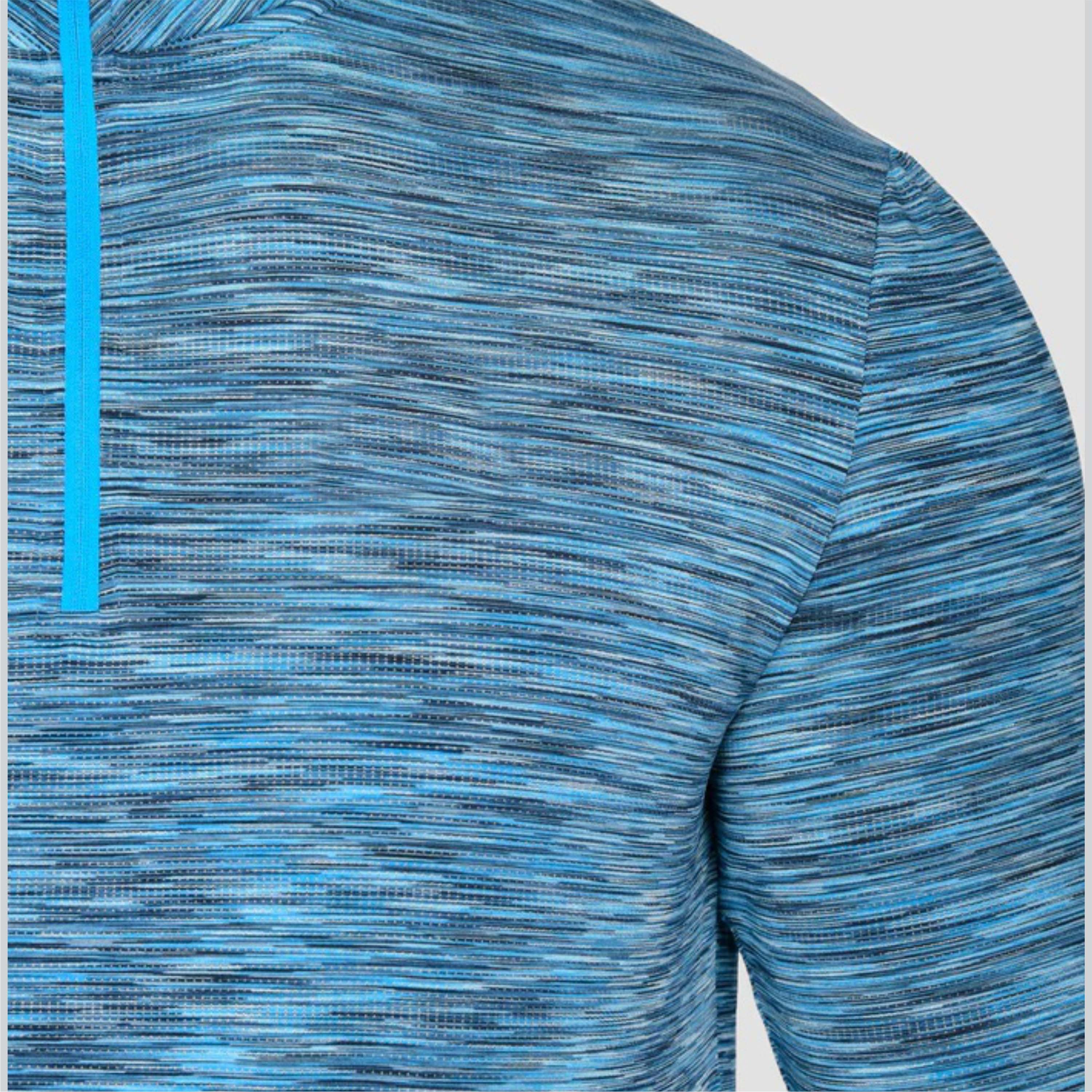 Men's Long Sleeve 1/4 Zip Pullover Performance Running Athletic Quarter Zip Top Made of Cotton/Bamboo Fiber