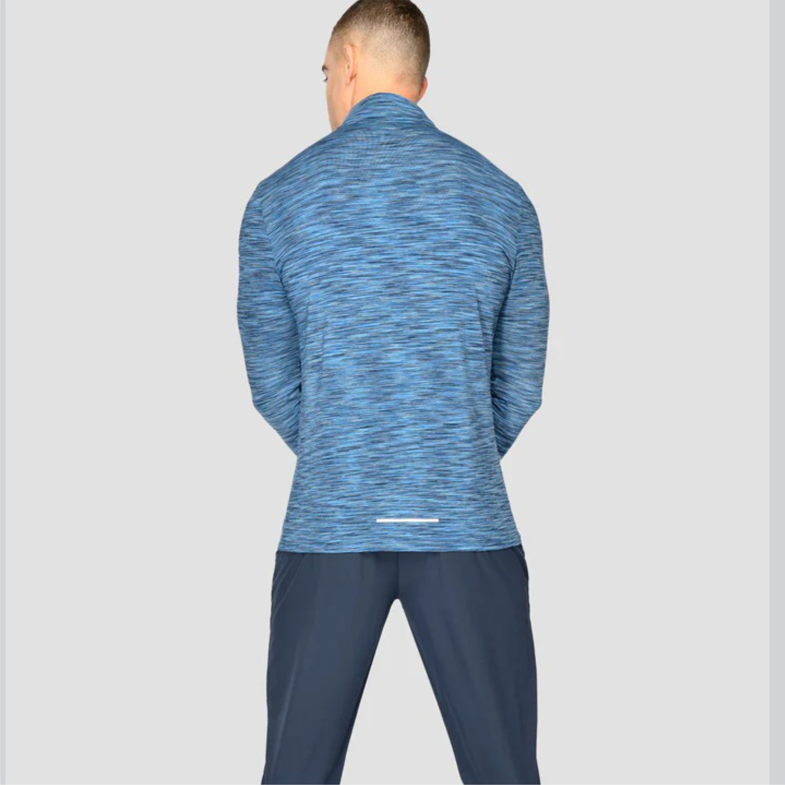 Men's Long Sleeve 1/4 Zip Pullover Performance Running Athletic Quarter Zip Top Made of Cotton/Bamboo Fiber