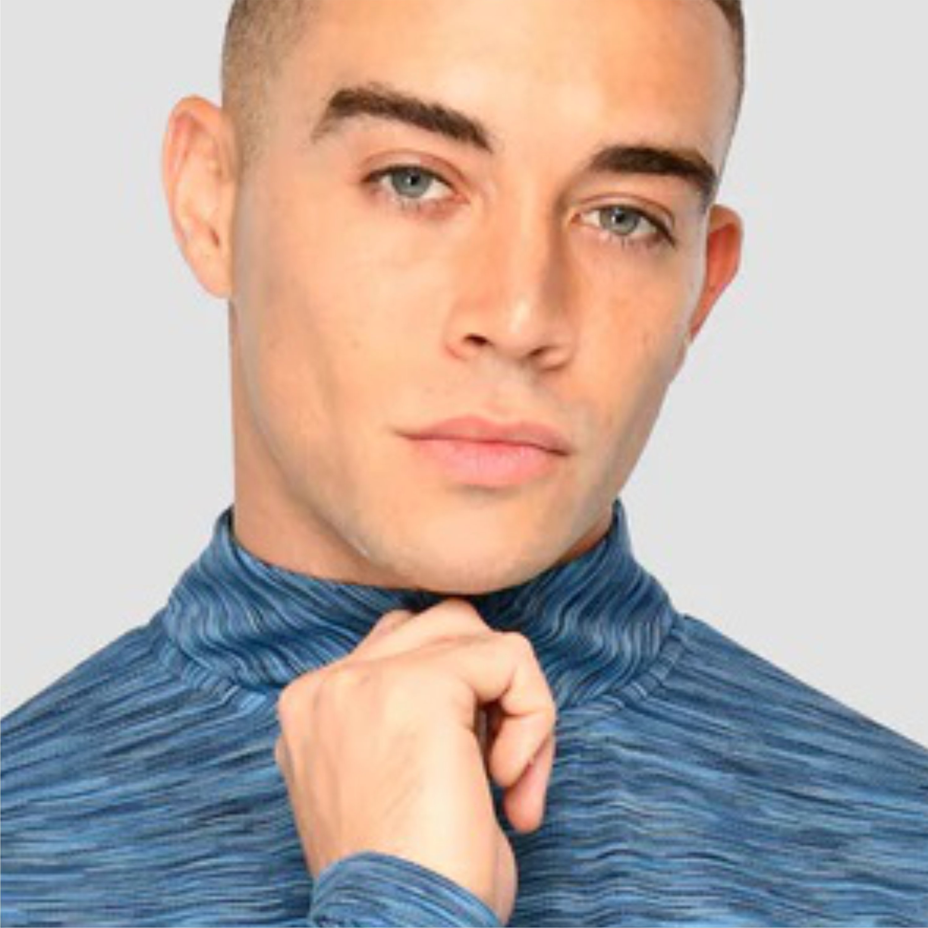 Men's Long Sleeve 1/4 Zip Pullover Performance Running Athletic Quarter Zip Top Made of Cotton/Bamboo Fiber