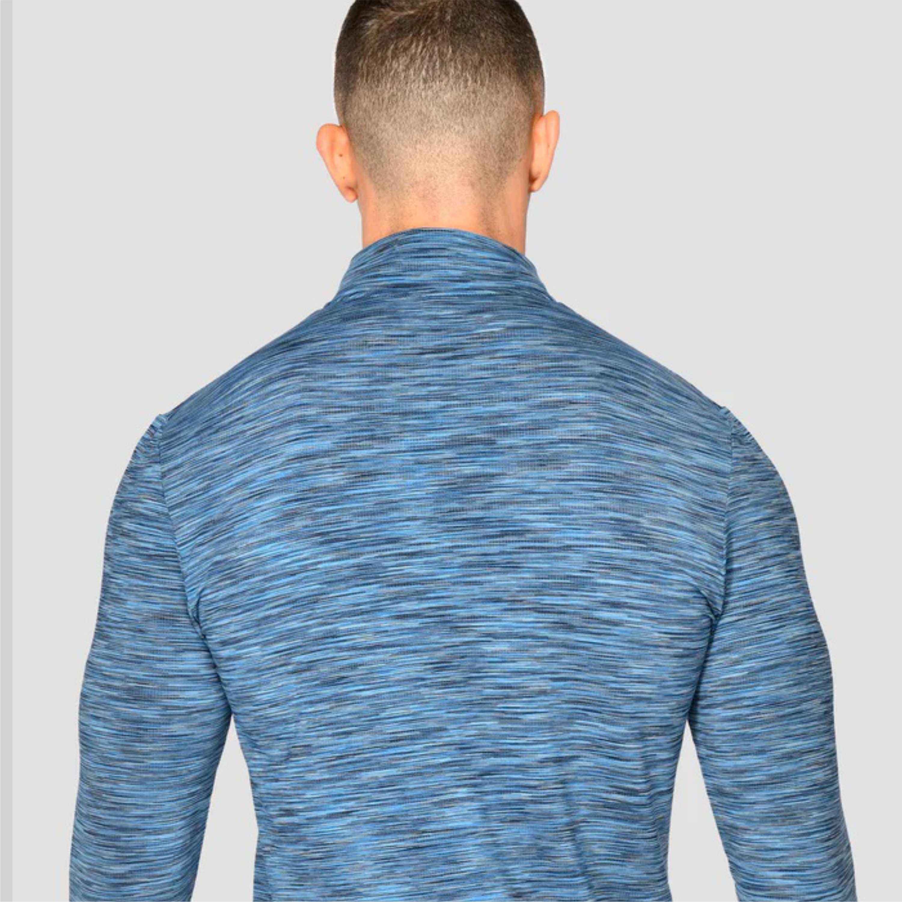 Men's Long Sleeve 1/4 Zip Pullover Performance Running Athletic Quarter Zip Top Made of Cotton/Bamboo Fiber