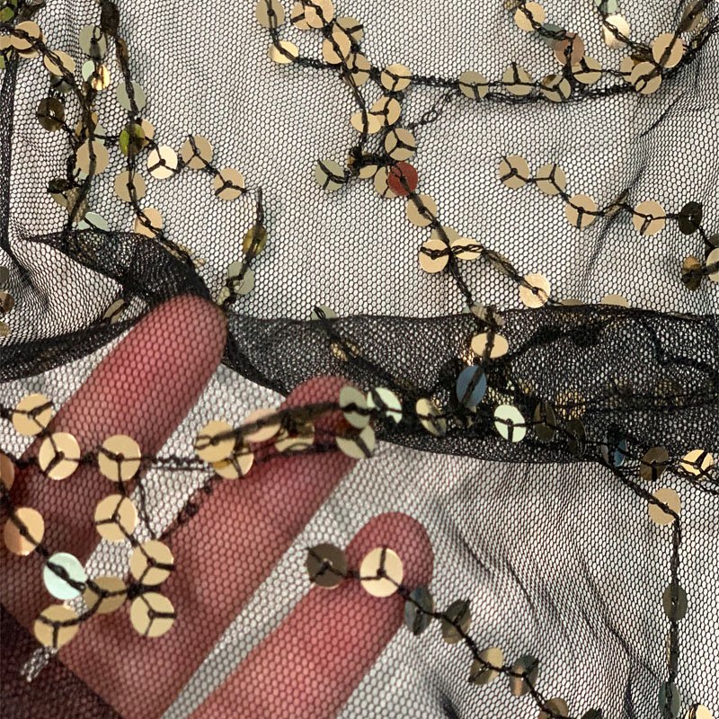 100% polyester 3D Embroidery Flowers cheap wholesale price sequin fabric embroidery for wedding dresses