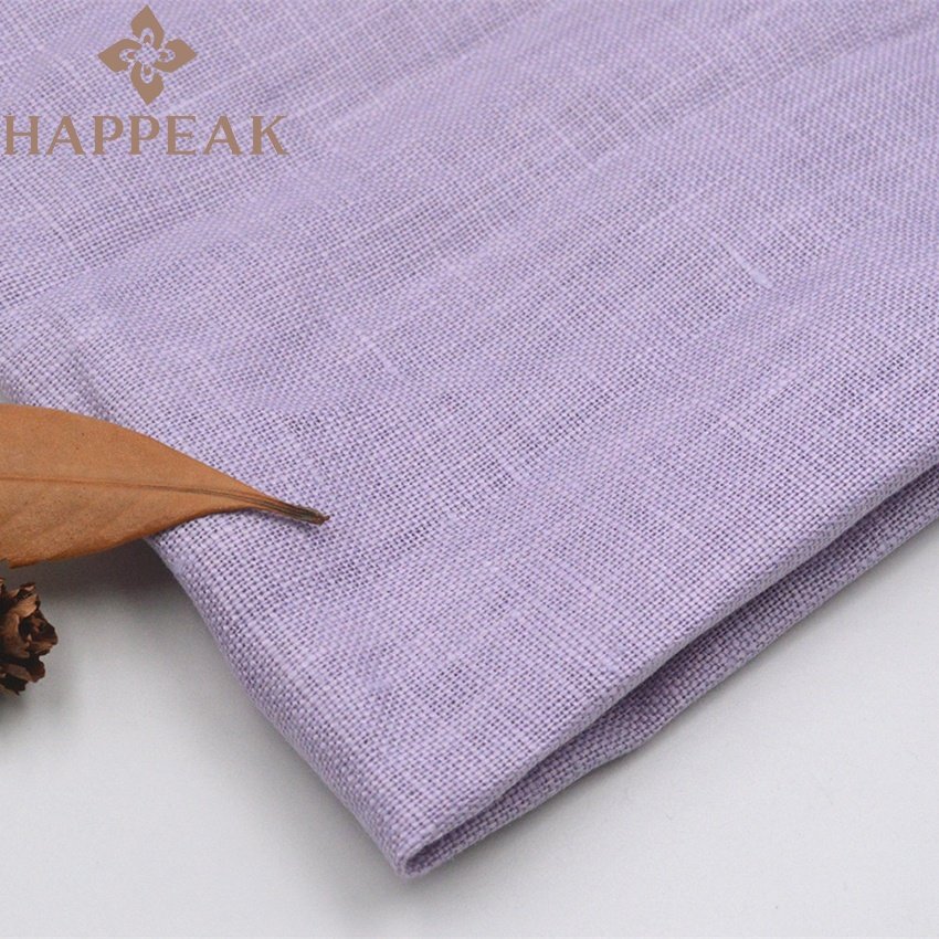 HAPPEAK Hot Sales 100% Linen Fabric Solid Colour Plain Woven 230gsm Pure Linen Fabrics For Clothing