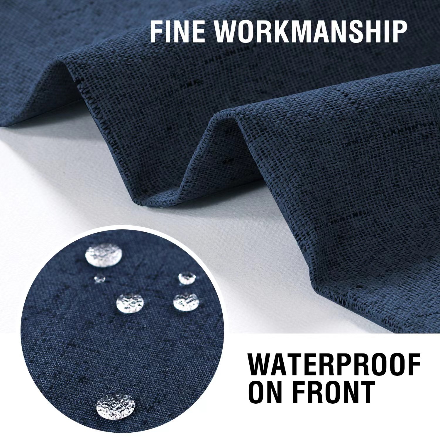 100% Blackout Curtain Linen Fabric Plain Modern Coating Curtain Fabric Blackout Curtain Fabric
