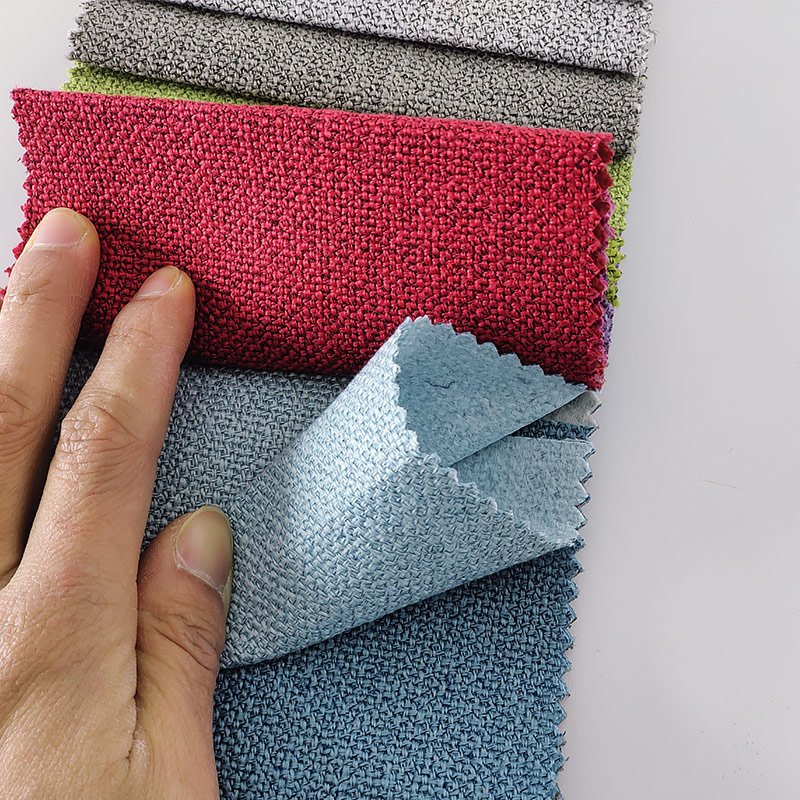 100% High Quality Polyester Linen Look Weaved Fabric for Sofa Upholstery Breathable Home Textile for Bags Curtains Boys Girls