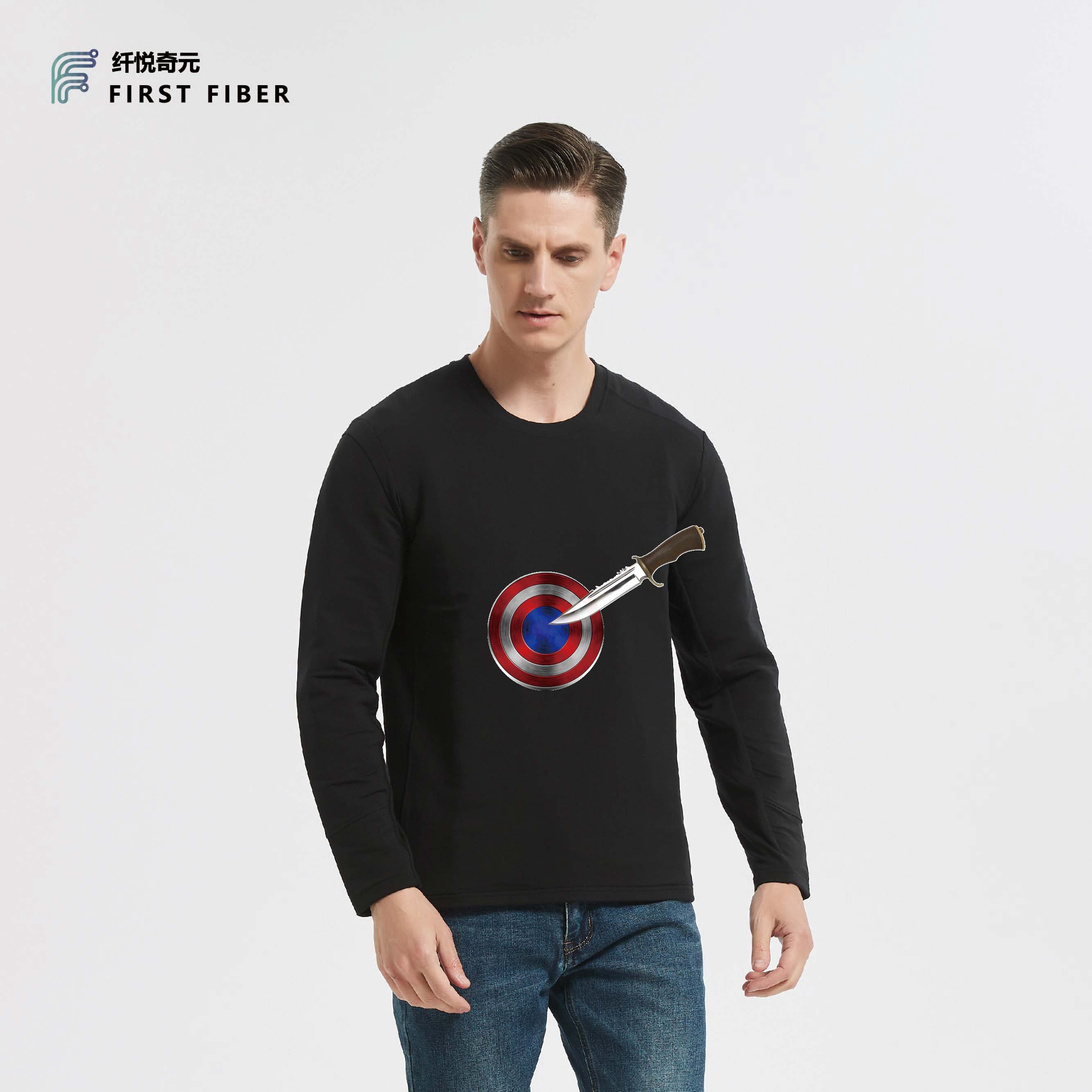Hot Black Concealable Personal Safety Long Sleeve Shirt Light weight Anti Knife Stab Proof Clothing