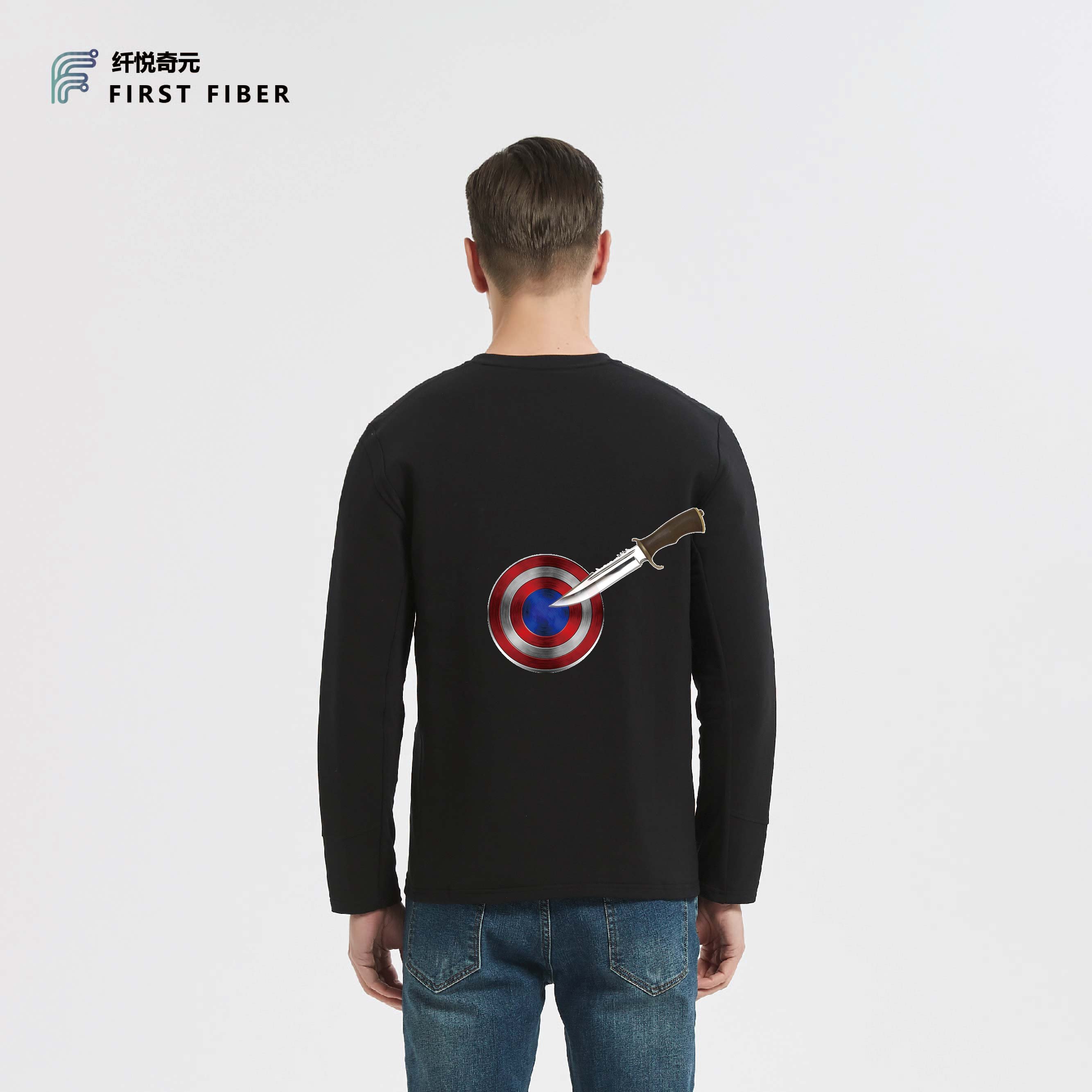 Hot Black Concealable Personal Safety Long Sleeve Shirt Light weight Anti Knife Stab Proof Clothing