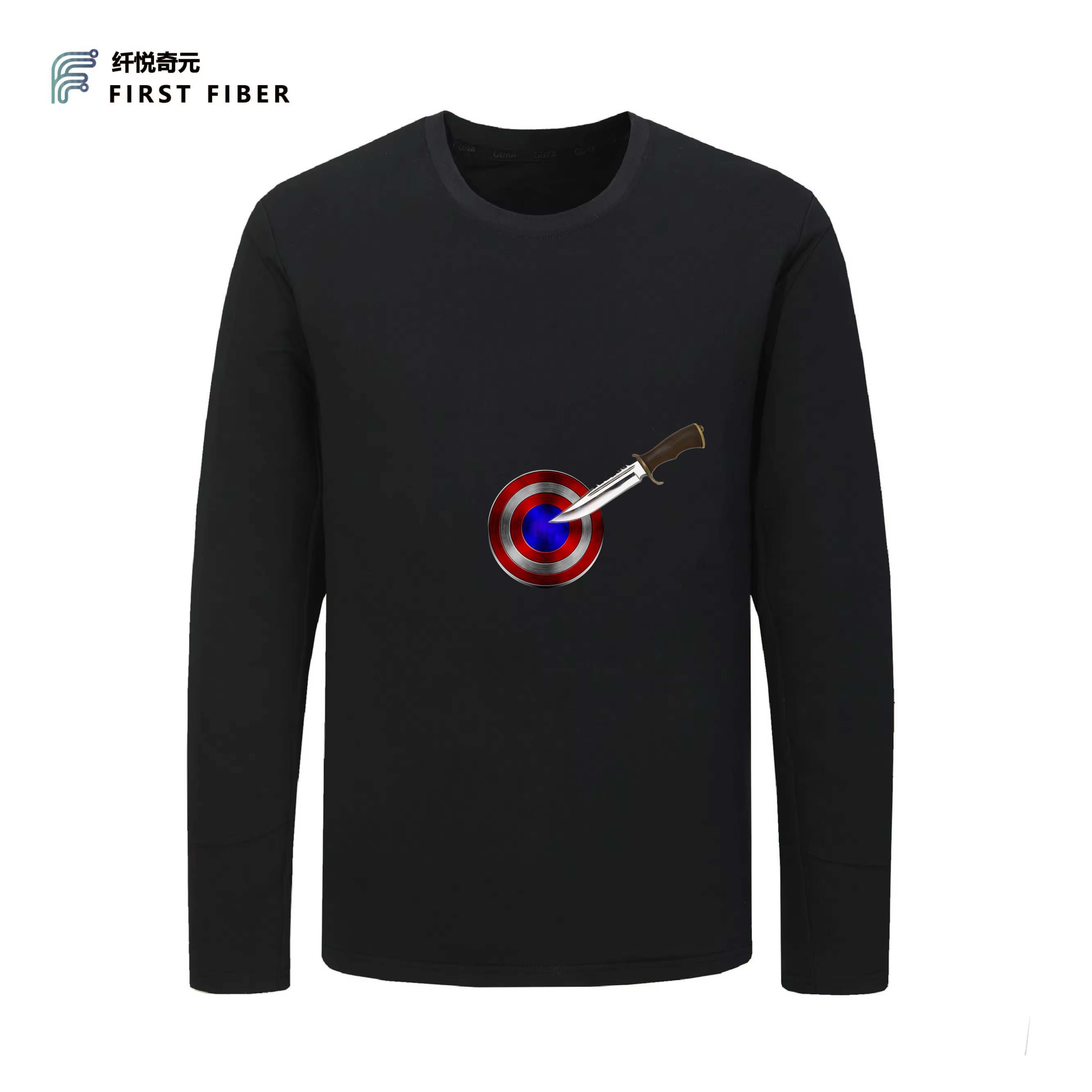 Hot Black Concealable Personal Safety Long Sleeve Shirt Light weight Anti Knife Stab Proof Clothing