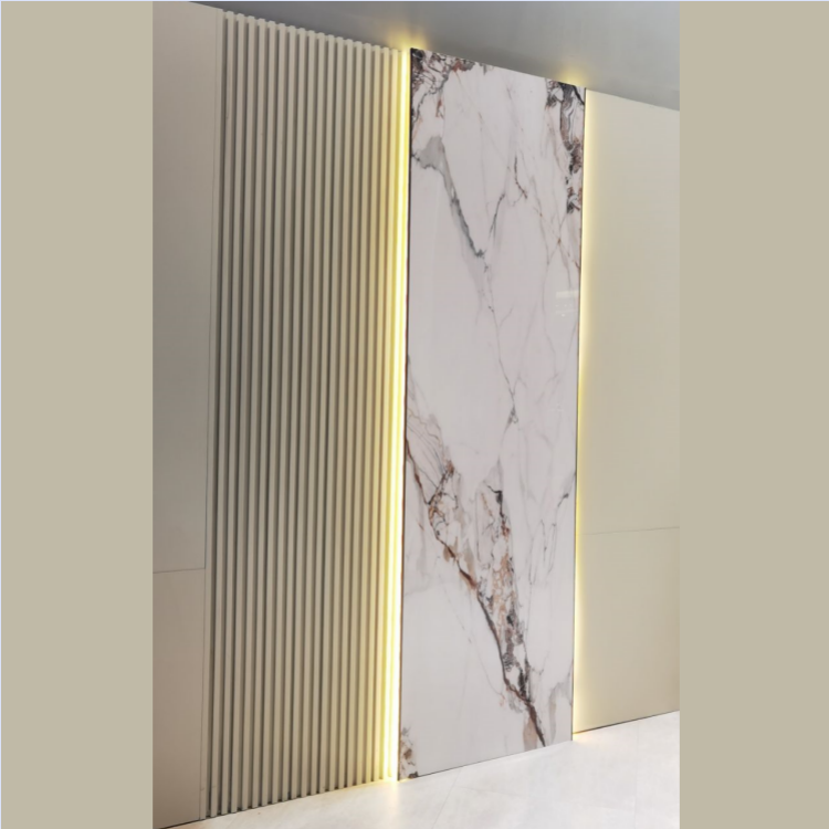 WPC PVC Fluted Wall Light Panel Interior Cladding Boards New Design PVC Tile for Wall with Great Price