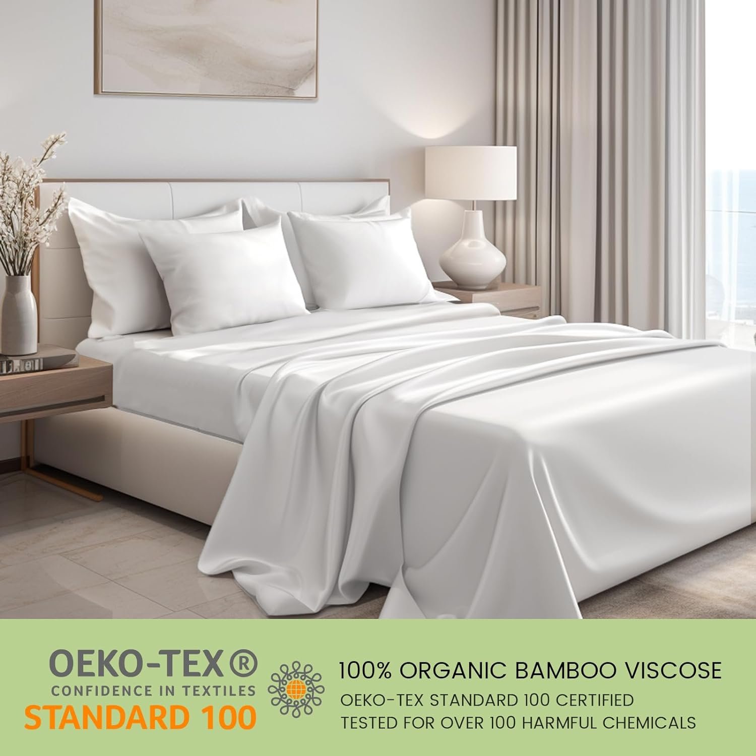 Cloudland Bamboo Collection Bed Sheet Bamboo Sheets Organic Bamboo Bedding Sheet Set Queen Size