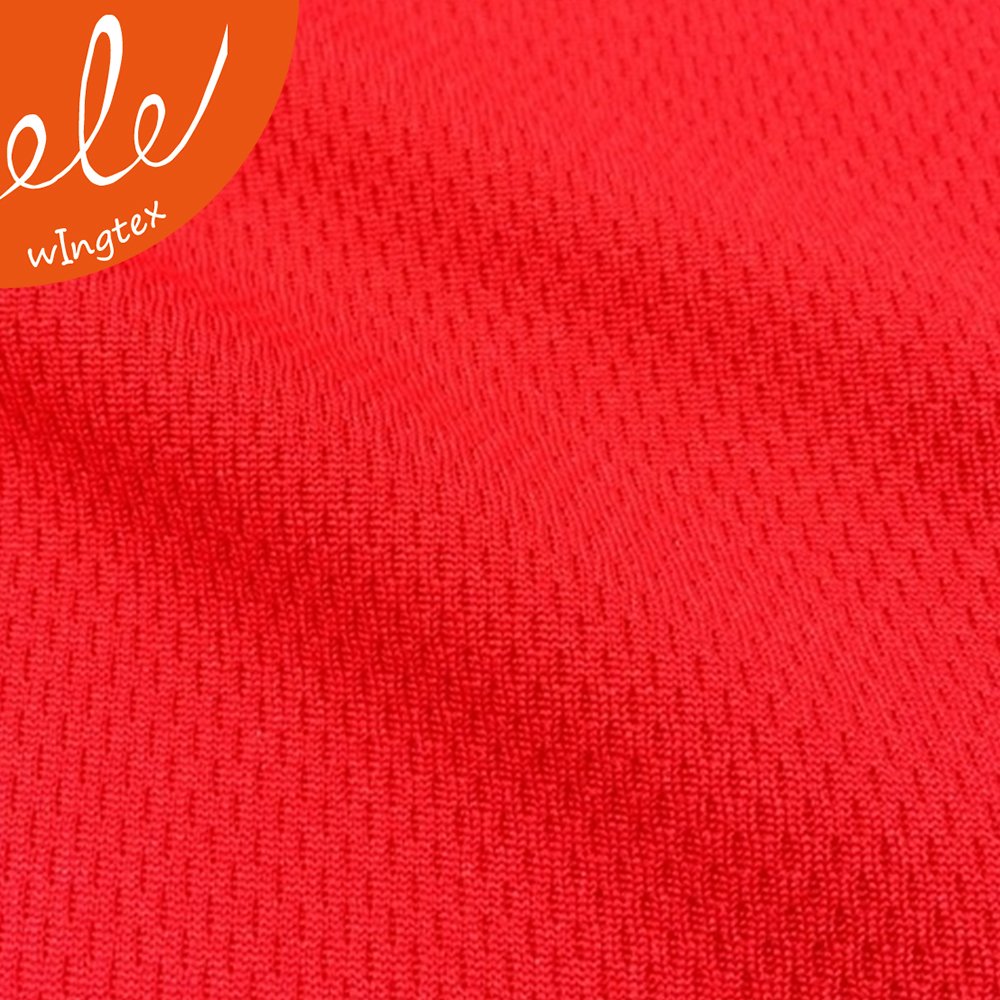 Wholesale Stock Bird Eye Mesh Single Jersey 100% Polyester Fabric For Sport Tela Para Sublimar Football Jersey Material