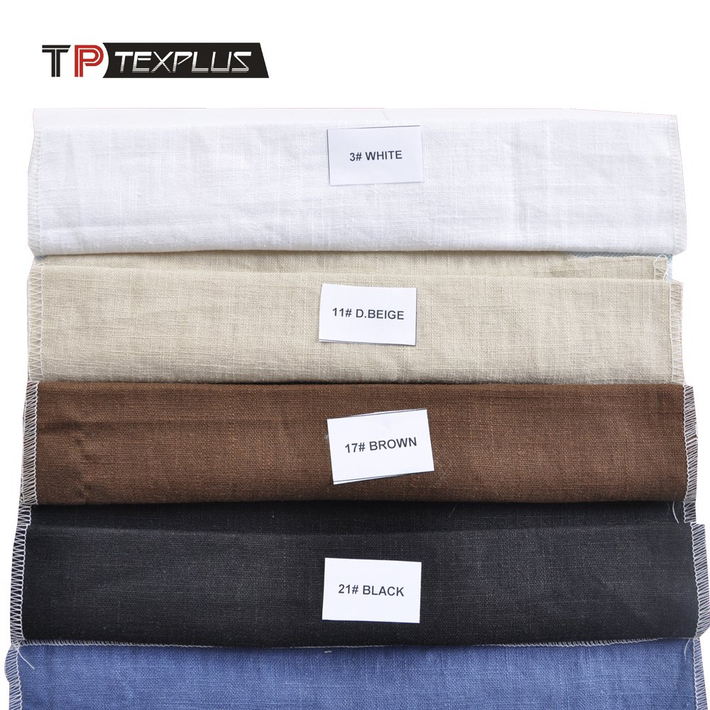 Wholesale customized colors high quality 100% linen fabric