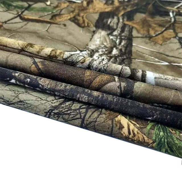 Hunting fabric,Wholesale High Quality 100%Polyester Oxford with "Real tree" printing and backside fabric for garment