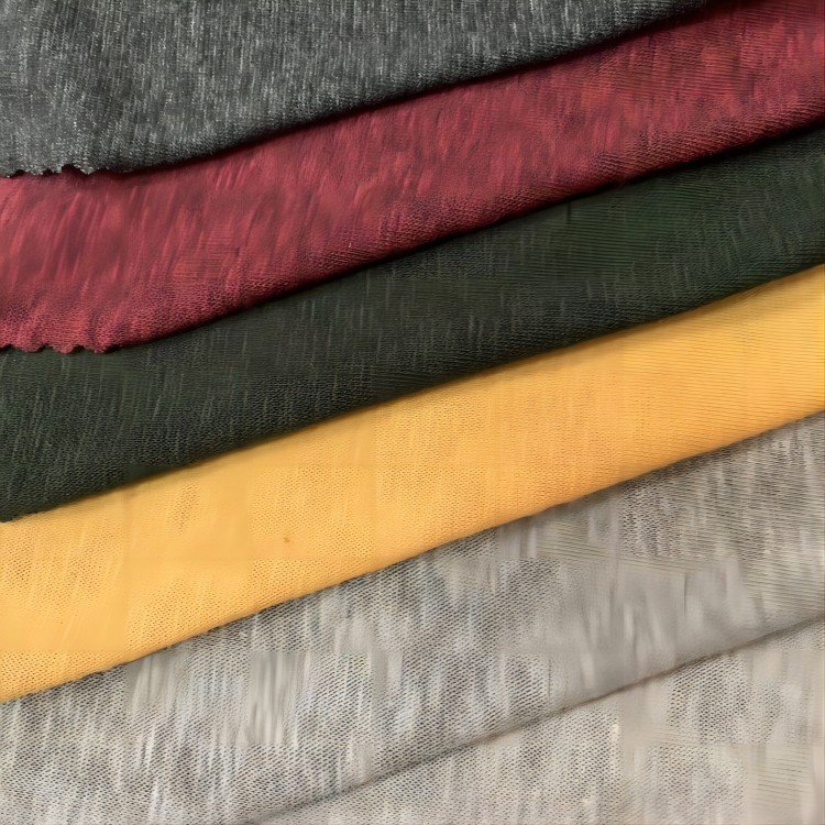 Free Sample Wholesale Plain Dyed Solid TC Slub single jersey Knitted Jersey Clothes Material Fabric For Lining