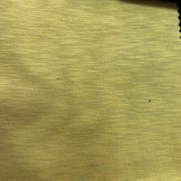 Free Sample Wholesale Plain Dyed Solid TC Slub single jersey Knitted Jersey Clothes Material Fabric For Lining