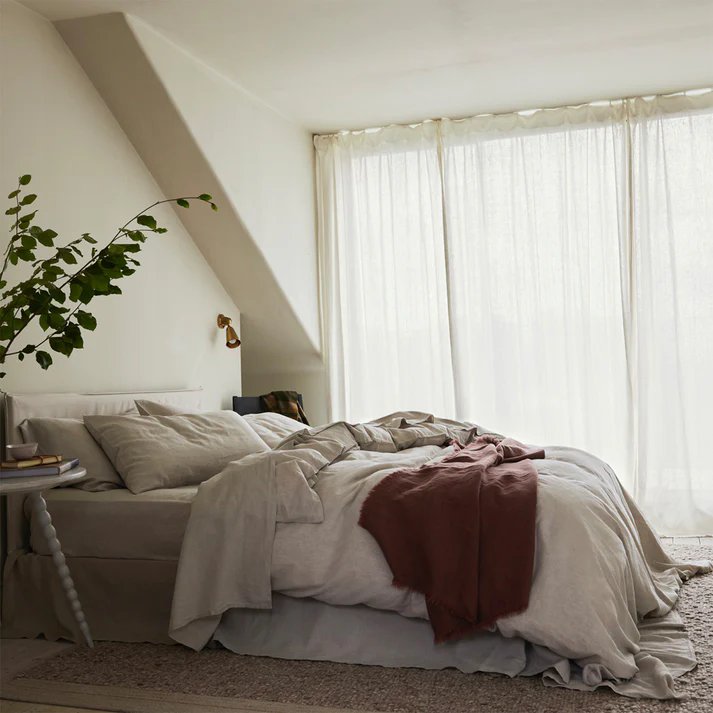 GOTS Certificate Withstand High Temperatures Bed Linen Set 100 % Flax Linen Fabric European Flax Linen Bedding