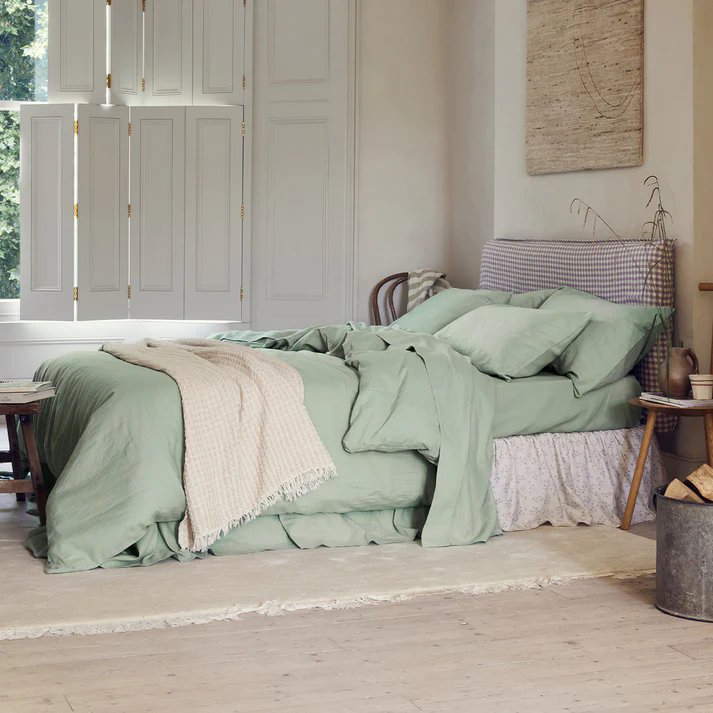 GOTS Certificate Withstand High Temperatures Bed Linen Set 100 % Flax Linen Fabric European Flax Linen Bedding