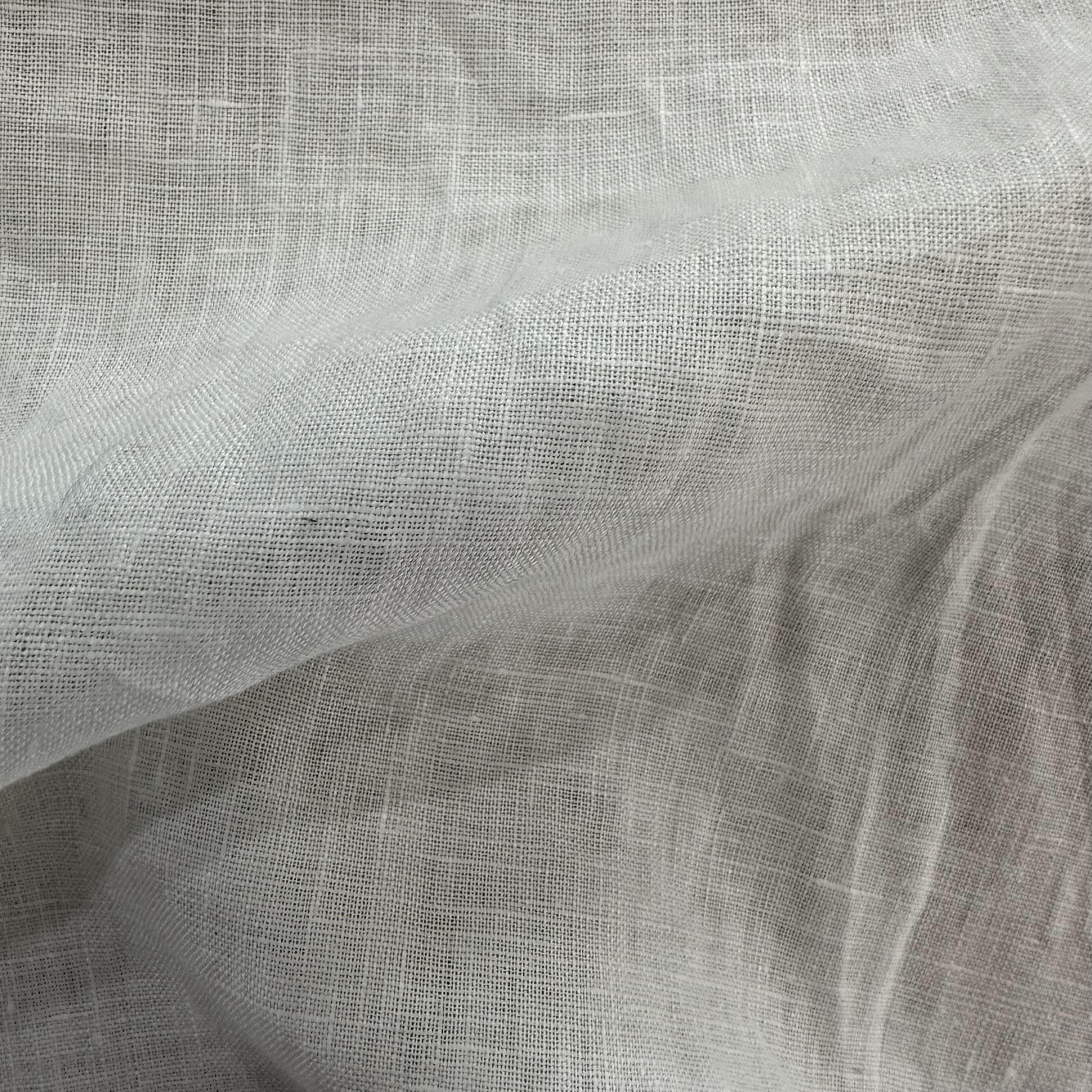 Factory directly sale least MOQ Natural Thin 100%Linen Plain Fabric For Clothing