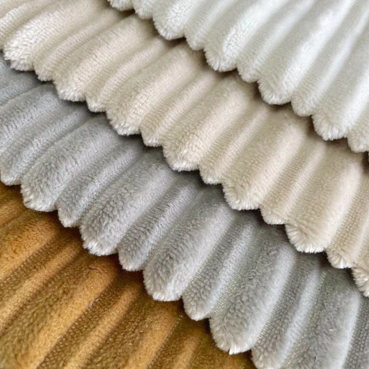 New Collection Washable Stripe Velvet Upholstery Fabric Light Weight Furniture Protector Fabric