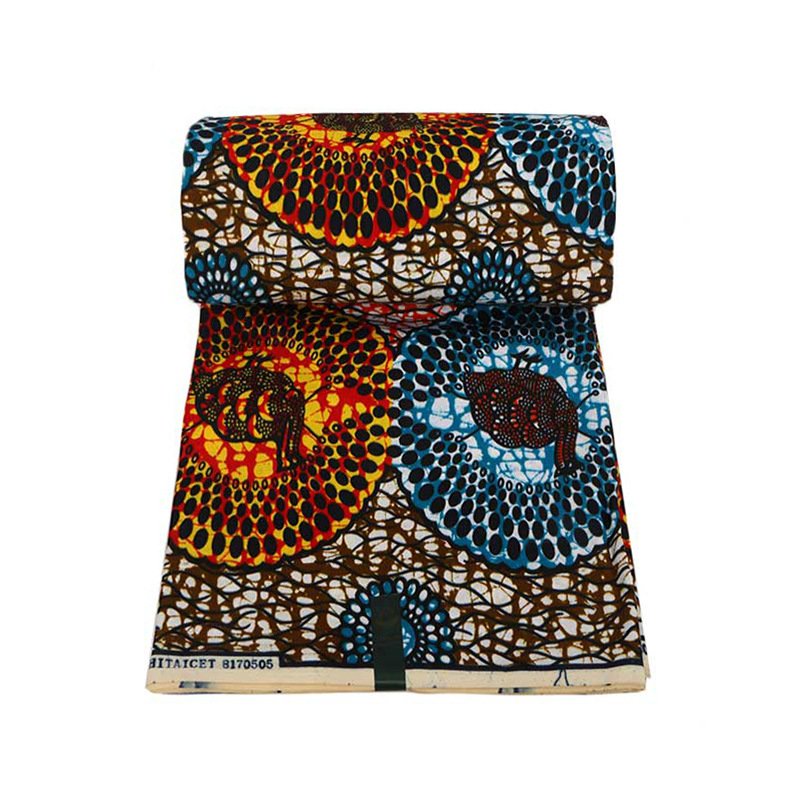 wholesale 100%polyester African national costume wax animal print polyester fabric