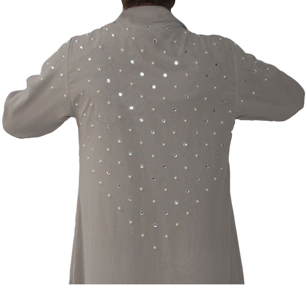 Elegant Ethnic Islamic Kaftan in Latest Georgette Design Hand Embellished Pearl Diamond for Prayers Normal Wear Muslim Fashion