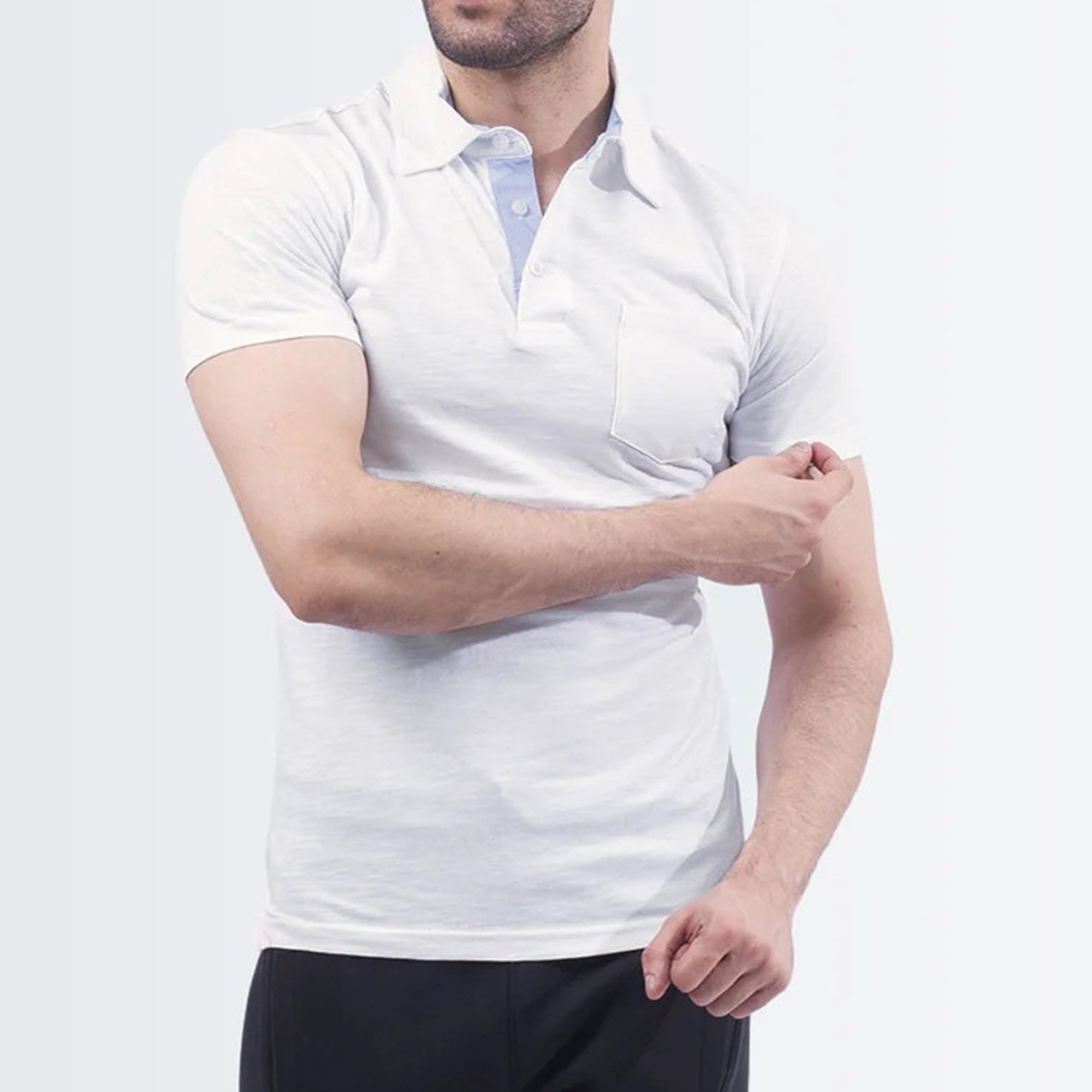 Custom Made Man's Polo Shirt Solid Color Cotton Short Sleeve Summer Casual Style Printed Knitted Fabric with Embroidery