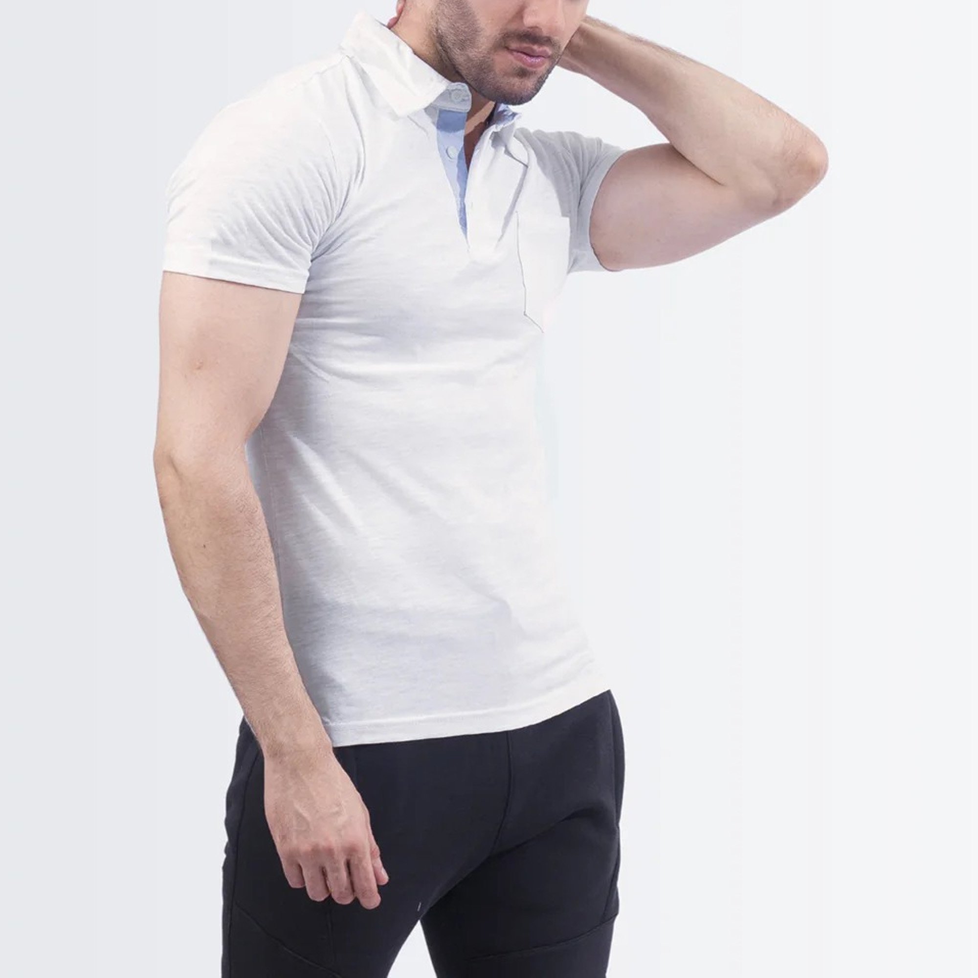 Custom Made Man's Polo Shirt Solid Color Cotton Short Sleeve Summer Casual Style Printed Knitted Fabric with Embroidery