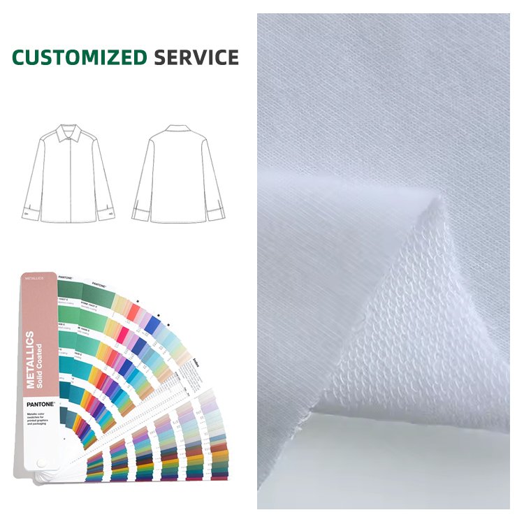 Custom cotton knitted bamboo fiber fabric wholesale bamboo shirt fabric spandex bamboo cotton french terry fabric for hoodie