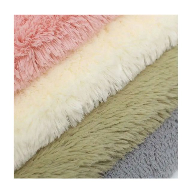 100% Polyester Custom Solid color PV Plush Fabric 20mm pile length for Making soft Toys , blankets