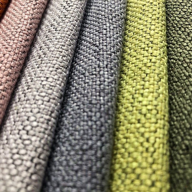 100% polyester linen woven fabric upholstery sofa pillow fabric