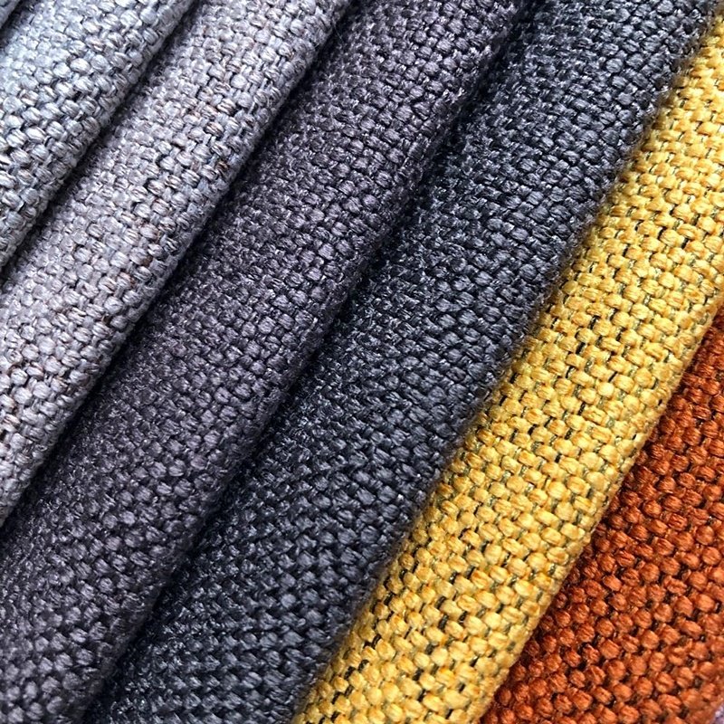 100% polyester linen woven fabric upholstery sofa pillow fabric