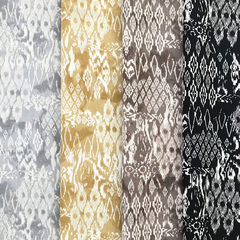 Woven 100% polyester bandana abstract pattern fabric printed chiffon fabric