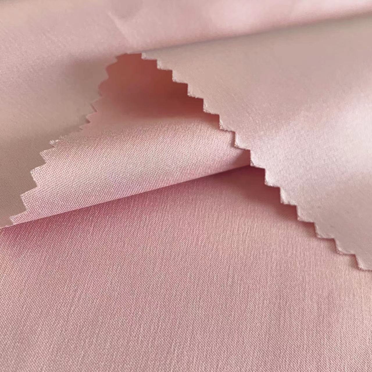 Manufacture 100% polyester matt twisted satin fabric for pajamas dress women's wear